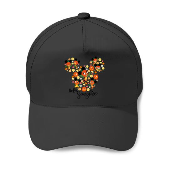 Hello sunshine Orange bird Disney Baseball Caps, Orange bird Mickey head Baseball Caps, Epcot center Baseball Caps