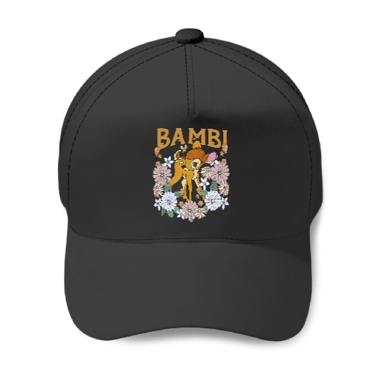 Discover Bambi Baseball Caps, Disney Bambi Deer Baseball Caps, Bambi Birthday Gift, Disneyland Trip Baseball Caps, Disney Flower Baseball Caps