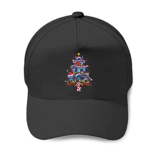 Discover Disney Christmas Lilo and Stitch Christmas Tree Portrait Baseball Caps