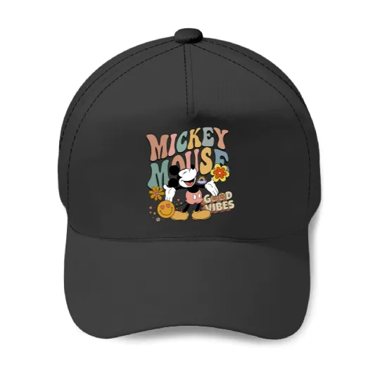 Groovy Disney Unisex Baseball Caps, Vintage Mickey Mouse Baseball Caps