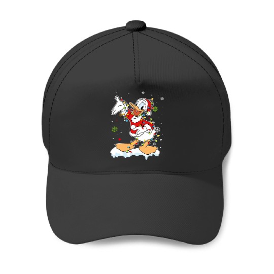 Disney Donald Duck Christmas Disney Snow Funny Merry Christmas Baseball Caps, Disneyland Matching Christmas Group Baseball Caps