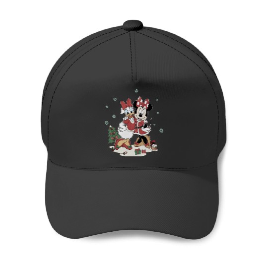 Vintage Minnie Daisy Christmas Baseball Caps, Disney Christmas Baseball Caps, Christmas Besties, Christmas Vacation Baseball Caps Men Women