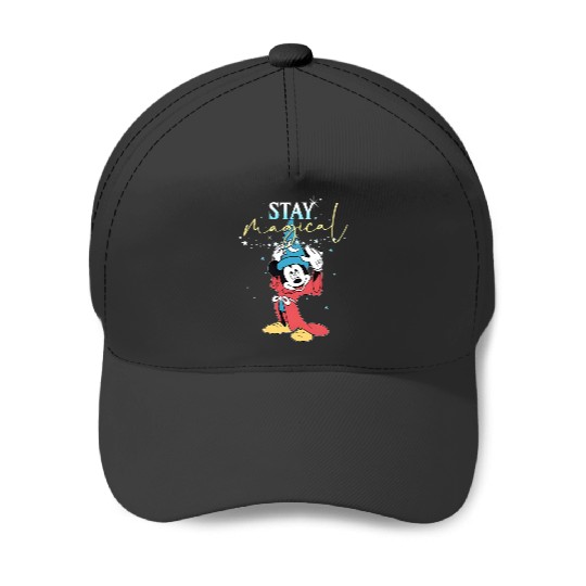 Retro Sorcerer Mickey Stay Magical Baseball Caps, Fantasmic Disneyland Baseball Caps