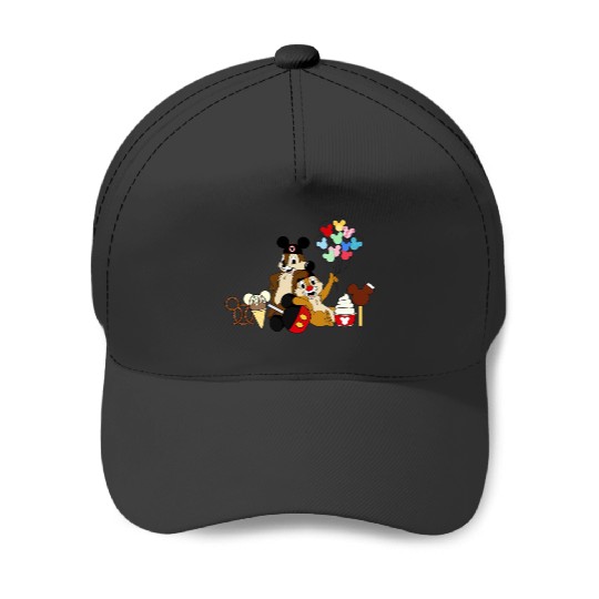 Disney Family Baseball Caps | Disney Sibling Baseball Caps | Chip and Dale Snacks Baseball Caps