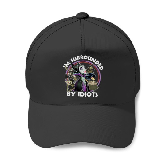 Retro Disney Sleeping Beauty Villains Maleficent Surrounded By Idiots Baseball Caps, Magic Kingdom Baseball Caps