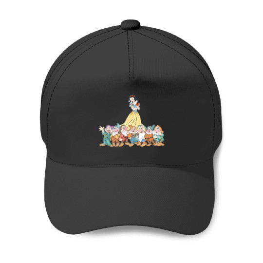 Disney Snow White Princess Watercolor Baseball Caps, Snow White Seven Dwarfs Baseball Caps