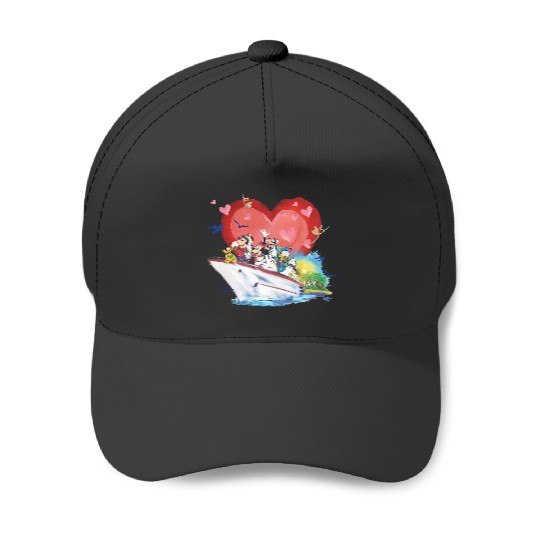 Disney Cruise Couples Baseball Caps, Honeymoon Cruise Baseball Caps