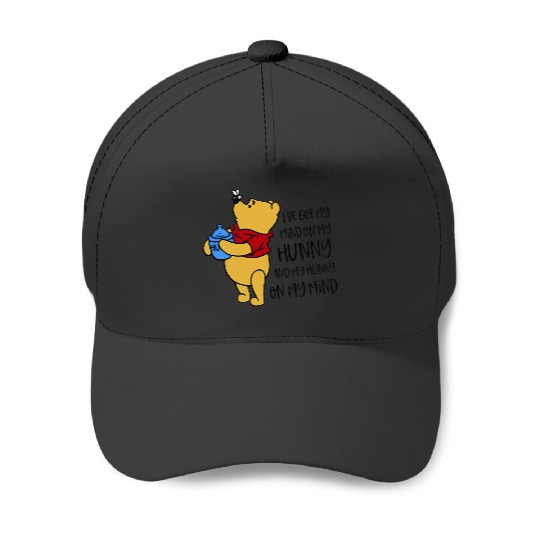 I've Got My Mind on my Hunny Baseball Caps Winnie the Pooh Disney fan Baseball Caps