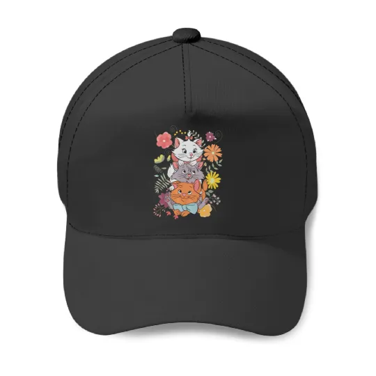 Disney The Aristocats Floral Baseball Caps, Disney Marie Aristocats Baseball Caps