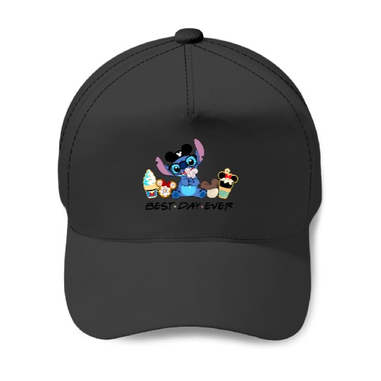 Disney Stitch Best Day Ever, Disney Snacks Baseball Caps, Stitch Snacks Baseball Caps