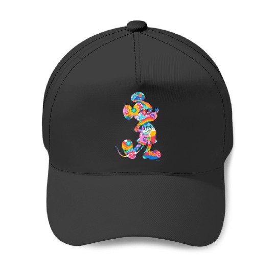 Disney Mickey Mouse Pride Pose Rainbow Icon Fill Doodles Baseball Caps