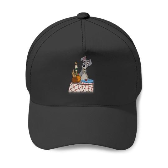 Disneyss Lady And The Tramp Iconic Spaghetti Scene Tramp Side Baseball Caps