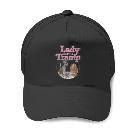 Disneyss The Lady And The Tramp Circle Portrait Logo Baseball Caps