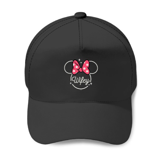 Disney Minnie Mouse Wifey Head Icon Magic Family Trip Baseball Caps