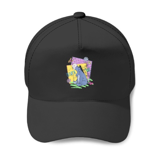 Disney Winnie The Pooh Eeyore Retro Butterflies Poster Baseball Caps