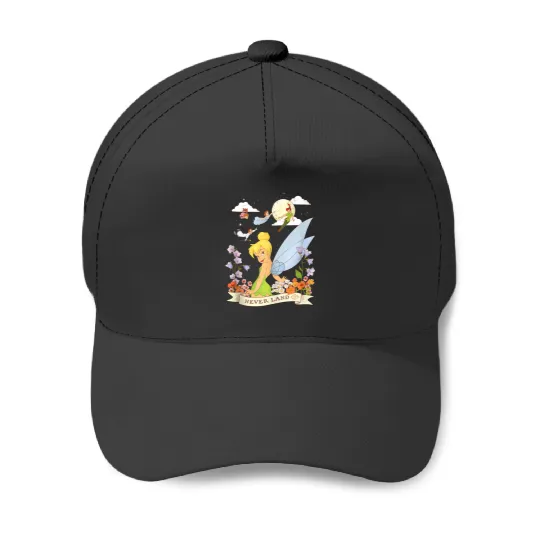 Disney Peter Pan Tinker Bell Never Land Flowers and Flight Baseball Caps