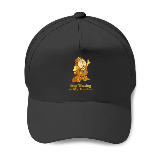 Disney Beauty and the Beast Cogsworth Stop Wasting My Time Baseball Caps
