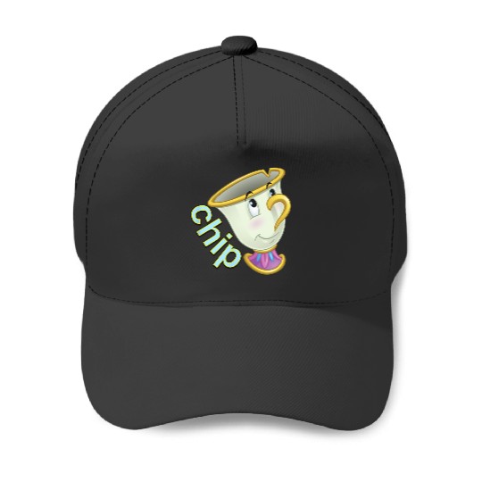Disney Beauty and the Beast Chip Side Profile Big Face Baseball Caps