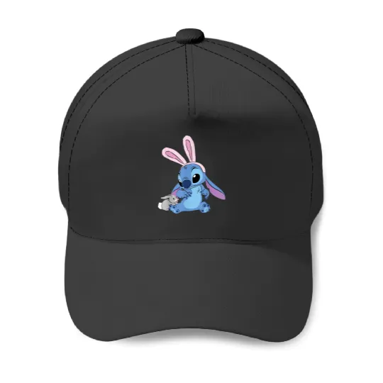 Disney Stitch with Easter Bunny Baseball Caps