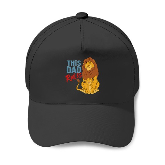 Disney The Lion King Simba and Mufasa This Dad Rules Baseball Caps