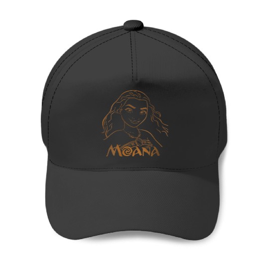 Disney Princess Celebration Minimalist Lines Moana Baseball Caps