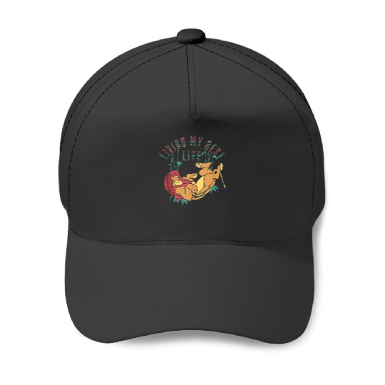 Disney The Lion King Living My Best Life Simba Text Fill Baseball Caps