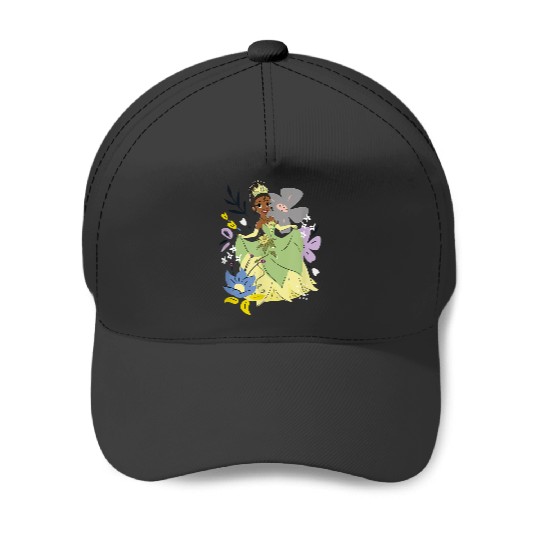 Disney The Princess And The Frog Tiana Cute Floral Portrait Baseball Caps