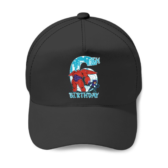 Disneyss Big Hero 6 Baymax Hiro 6th Birthday Graphic Baseball Caps