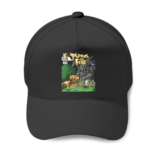 Disneyss Phineas And Ferb Rollercoaster Construction Magazine Baseball Caps
