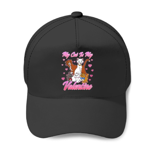 Disneyss Aristocats Valentine's Day My Cat Is My Valentine Baseball Caps