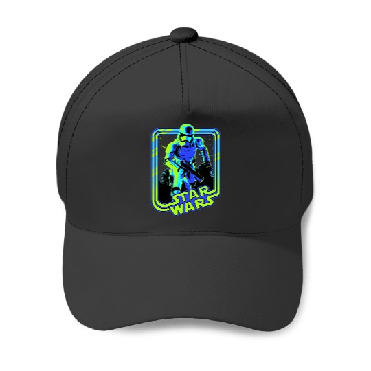 Star Warss Stormtrooper Glow Neon Disney+ Baseball Caps