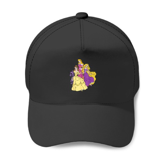 Disney Princess Belle Aurora and Rapunzel Hearts Baseball Caps
