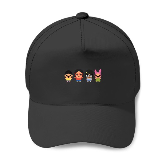 Bobs Burgers Chibi Kawaii Linda Gene Tina and Louise Baseball Caps