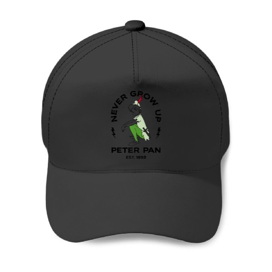 Disney Peter Pan Never Grow Up Est. 1953 Premium Baseball Caps
