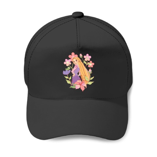 Disney Tangled Rapunzel Pascal Floral Princess Sketch Baseball Caps