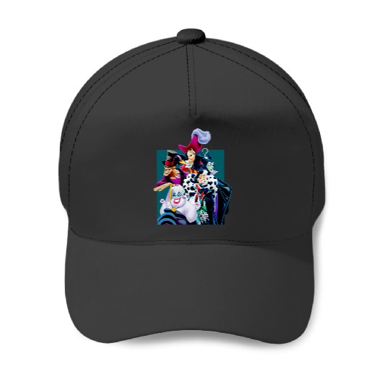 Disney Villains Character Group Baseball Caps