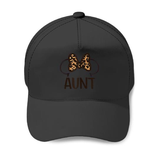 Disney Mickey And Friends Minnie Mouse Aunt Leopard Bow Baseball Caps