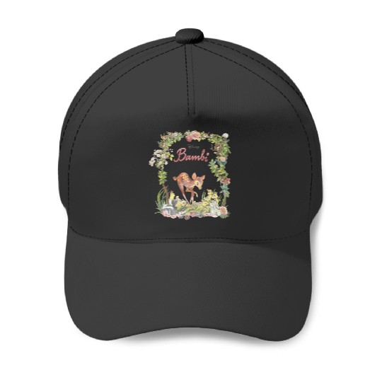 Disney Bambi Floral Portrait Baseball Caps