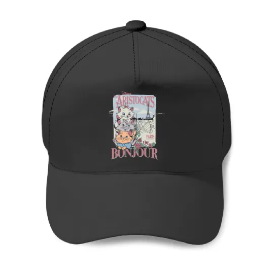 Disney The Aristocats Bonjour Paris Since 1979  Ad Baseball Caps