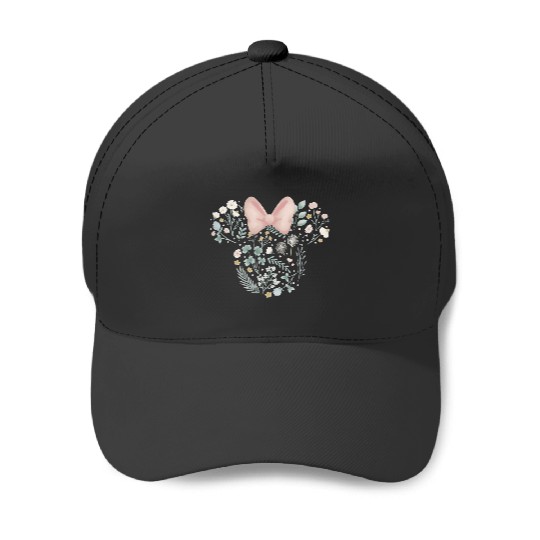 Disney Minnie Mouse Icon Spring Flowers Long Sleeve Baseball Caps