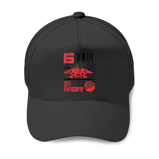 Disneyss Big Hero 6 San Fransokyo Bar Code Poster Baseball Caps