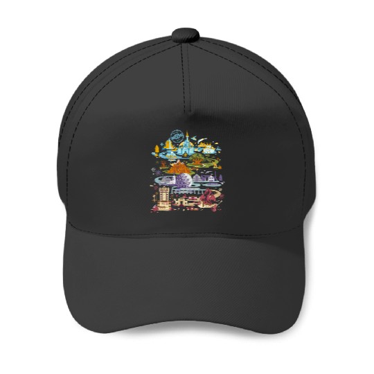 Vintage Disney Epcot Baseball Caps, Epcot 1982 Baseball Caps