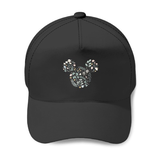 Disney Mickey Mouse Icon Spring Flowers Baseball Caps