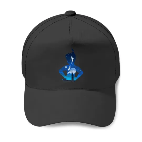 Disney Peter Pan Midnight London Flight Silhouette Fill Baseball Caps