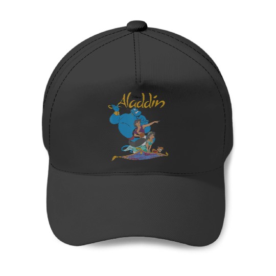 Disney Aladdin Vintages Group Shot Logo Baseball Caps