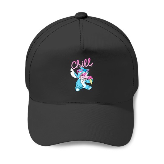 Disney Lilo and Stitch Neon Ice Cream Chill Drip T-Shirt Baseball Caps