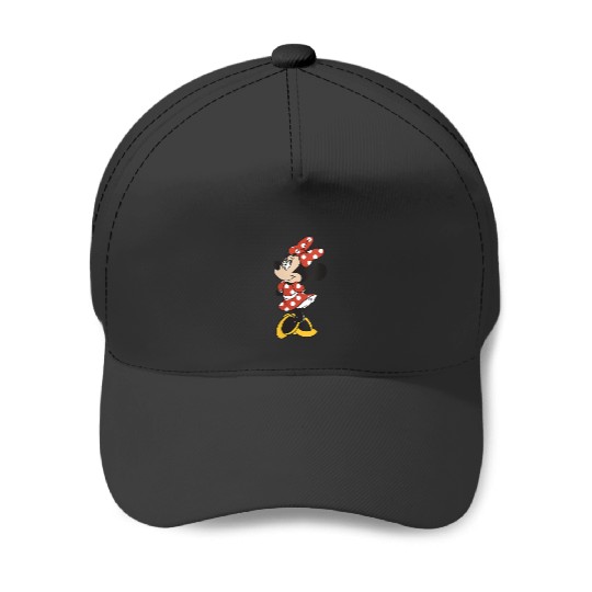 Womens Disney Mickey And Friends Minnie Mouse Traditional Portrait V-Neck T-Shirt Baseball Caps