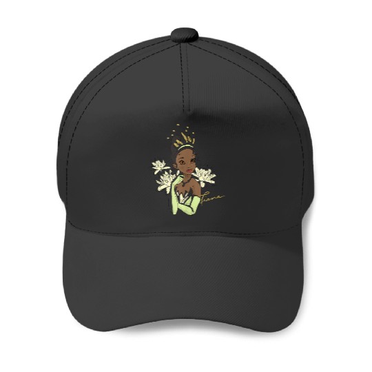 Disneyss The Princess And The Frog Tiana Floral Color Sketch Baseball Caps