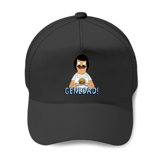 Bobs Burgers Gene Dad Portrait Baseball Caps