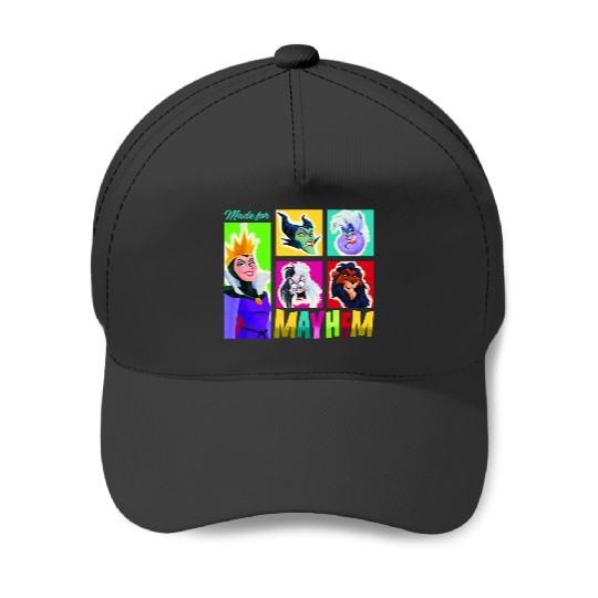 Disney Villains Made For Mayhem Colorful Big Chest Portraits Baseball Caps